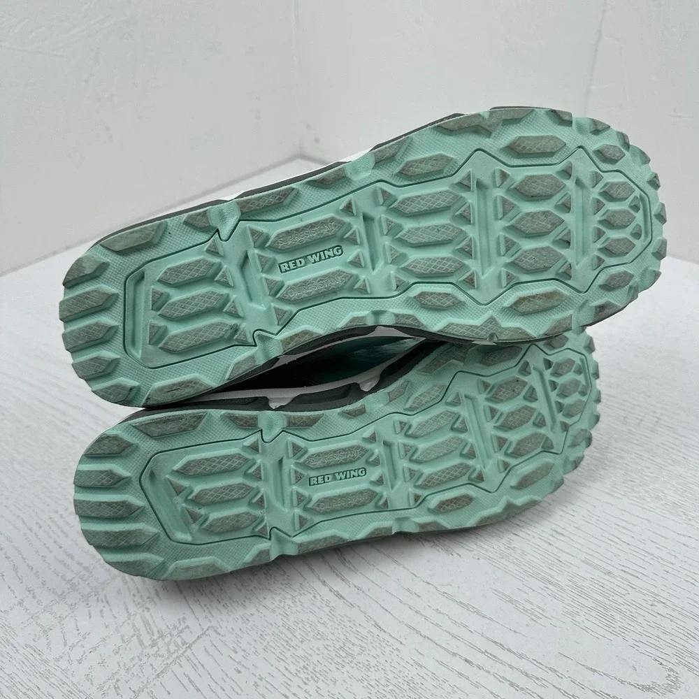 Red Wing Womens 9.5 Safety Toe Sneaker Shoes Stock 2341 Gray Teal‎ Athletic Work